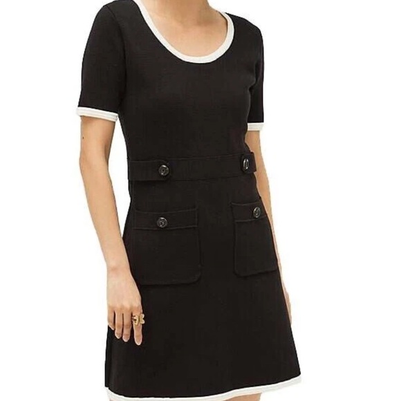 kate spade Dresses & Skirts - NWOT Kate spade patch pocket knit buttons black and white dress size small